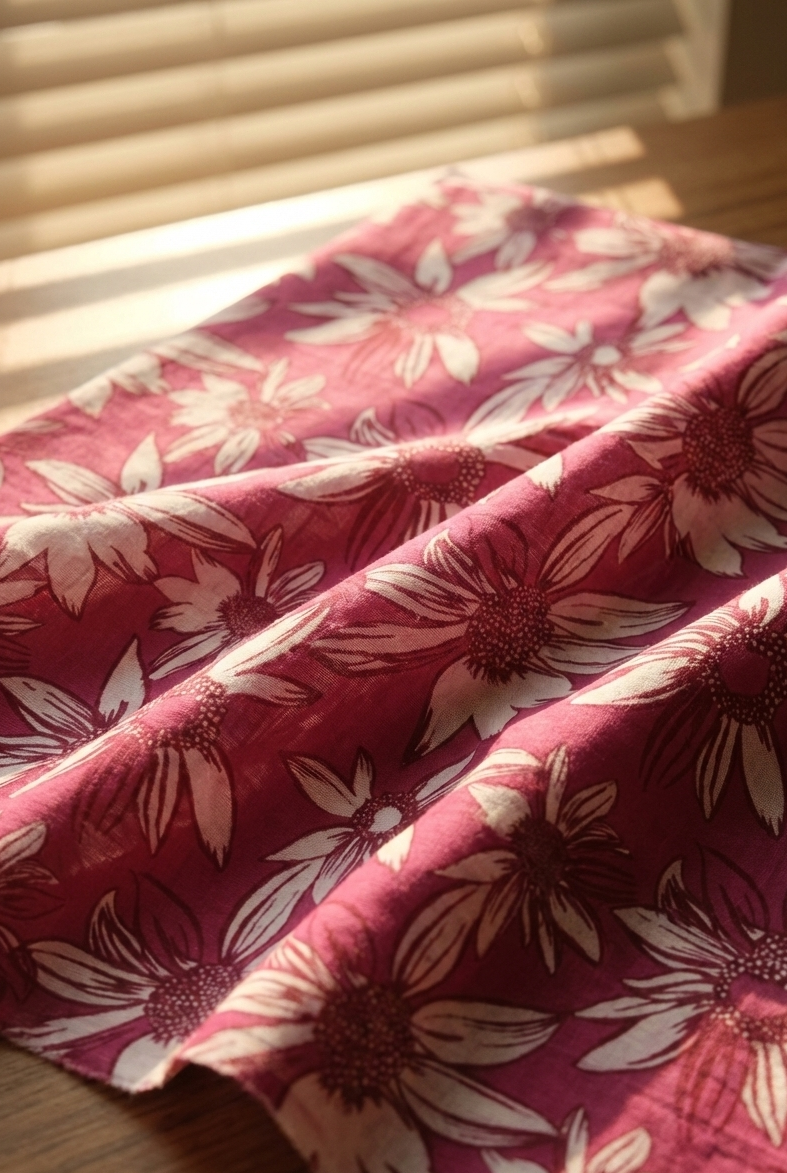 Classic Cambric 60 – Olive Floral Export Fabric