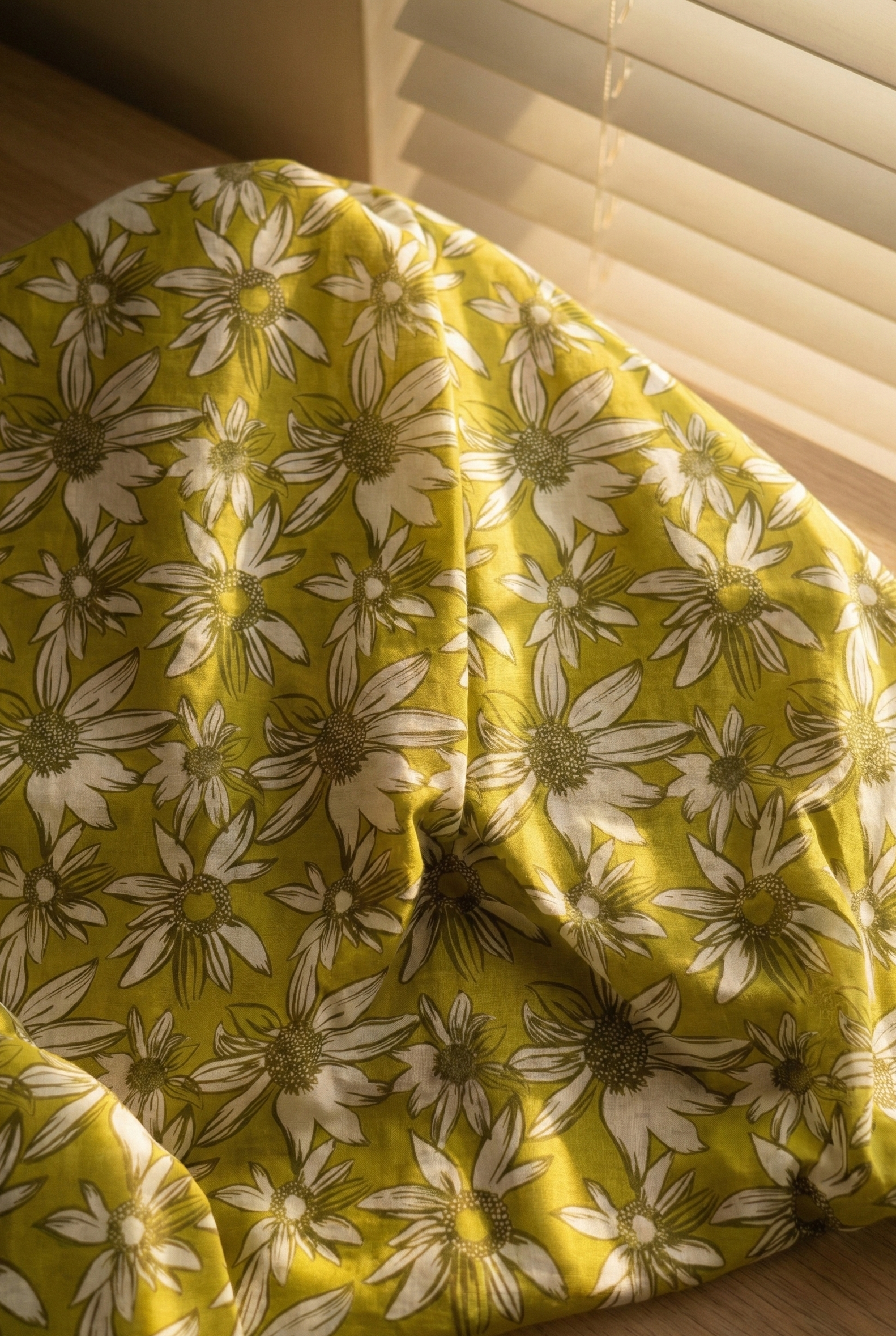 Classic Cambric 60 – Olive Floral Export Fabric