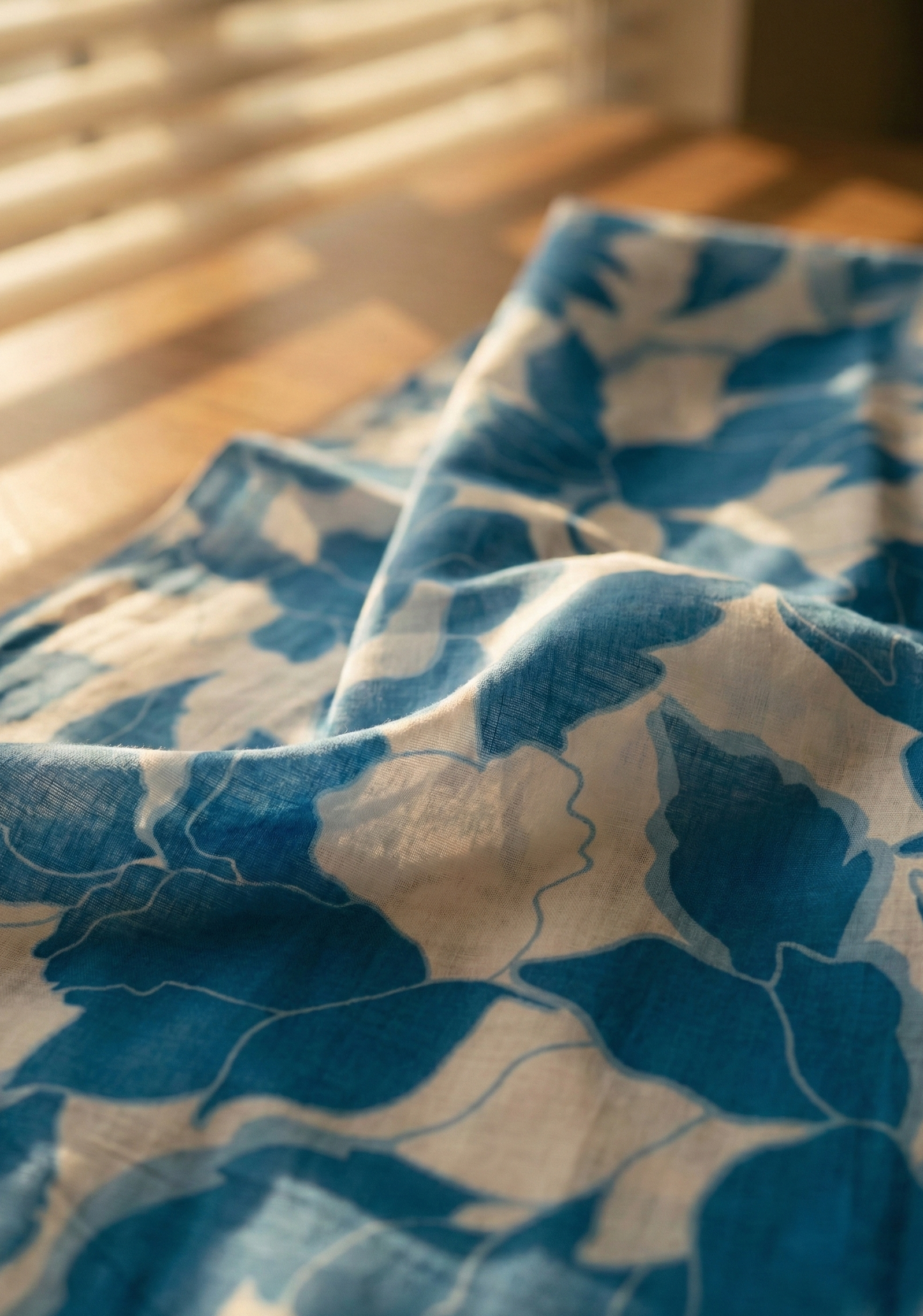 Classic Cambric 60 – Leaf Whisper Mono Print (Design No. 57)