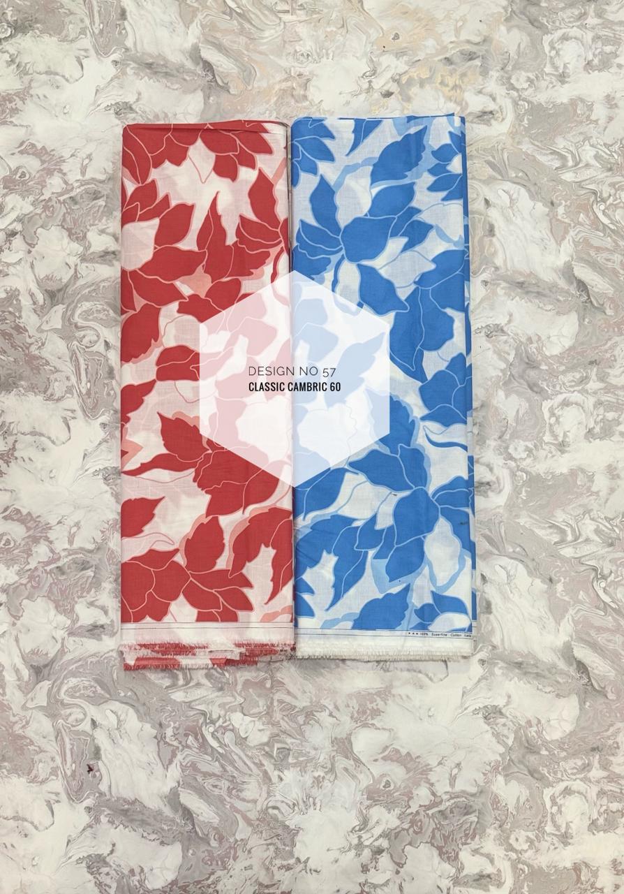 Classic Cambric 60 – Leaf Whisper Mono Print (Design No. 57)