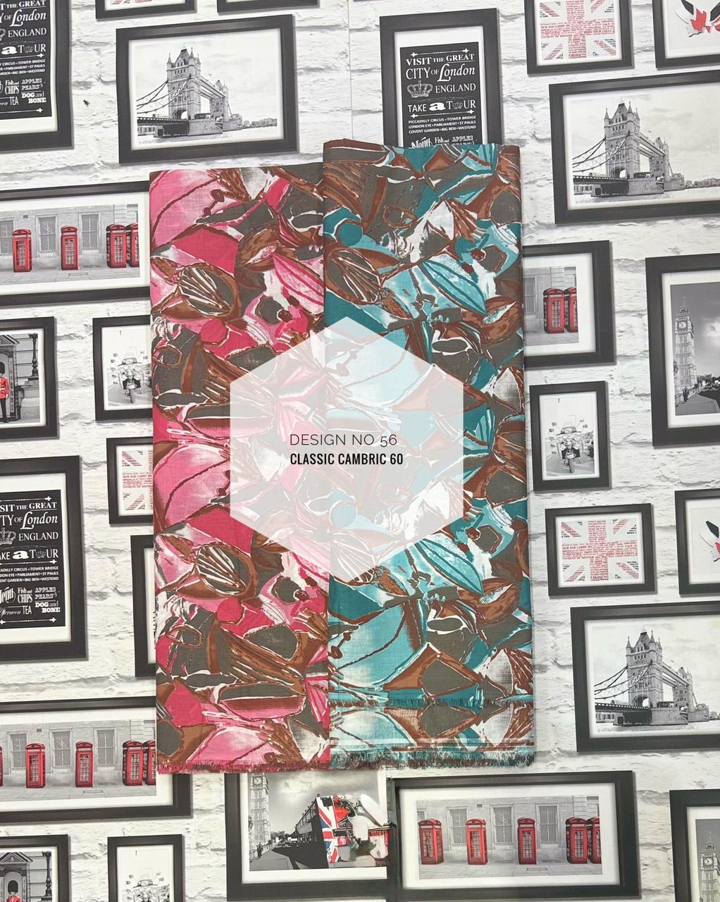 Classic Cambric 60 – Rustic Abstract Floral Fabric