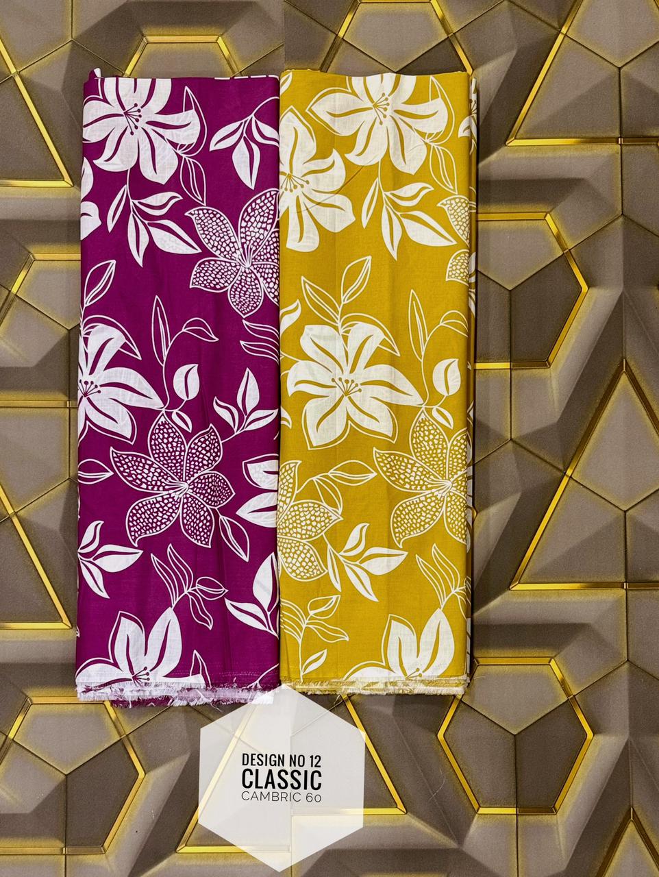 Classic Cambric 60 – Bold Lily Silhouette (Design No. 12)