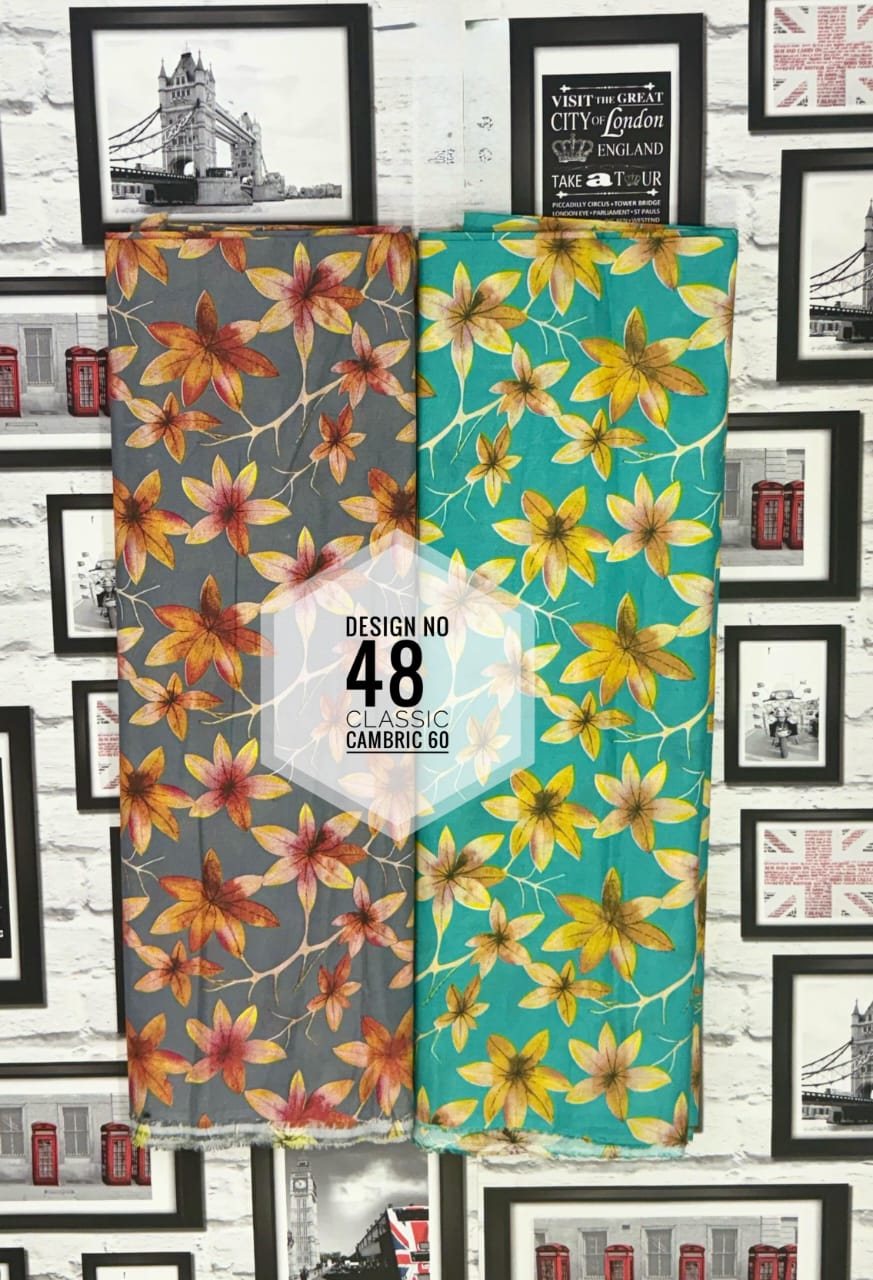 Classic Cambric 60 – Autumn Lily Trail (Design No. 48)